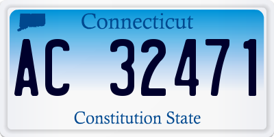 CT license plate AC32471
