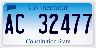 CT license plate AC32477