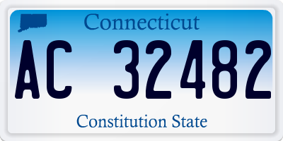 CT license plate AC32482