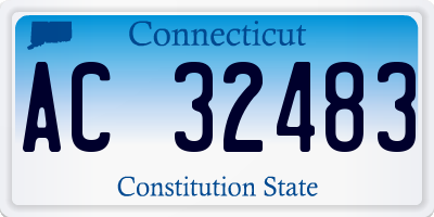 CT license plate AC32483