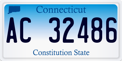 CT license plate AC32486