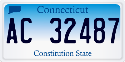 CT license plate AC32487