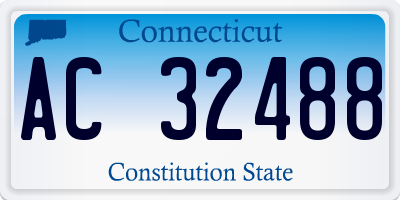 CT license plate AC32488