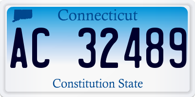 CT license plate AC32489