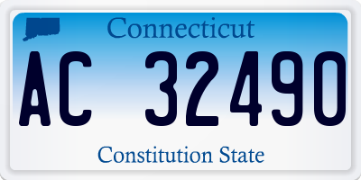 CT license plate AC32490