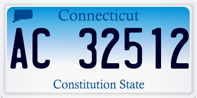 CT license plate AC32512