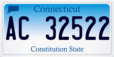CT license plate AC32522