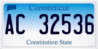 CT license plate AC32536