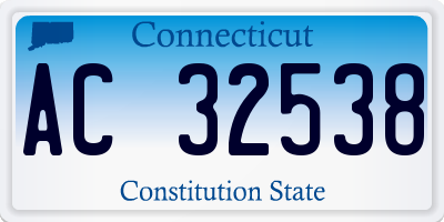 CT license plate AC32538