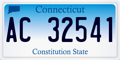 CT license plate AC32541