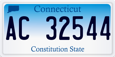 CT license plate AC32544