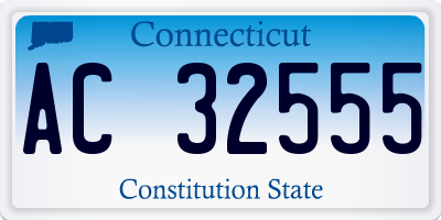 CT license plate AC32555