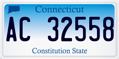 CT license plate AC32558