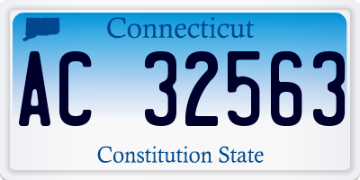 CT license plate AC32563