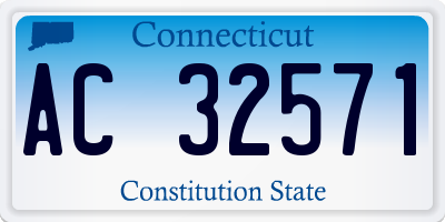 CT license plate AC32571