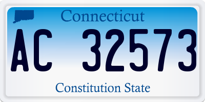 CT license plate AC32573