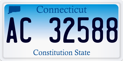 CT license plate AC32588