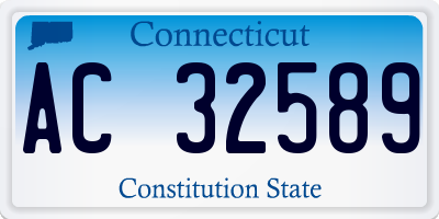 CT license plate AC32589