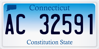 CT license plate AC32591