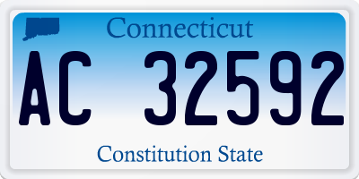 CT license plate AC32592