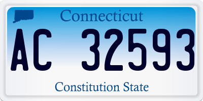 CT license plate AC32593