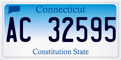 CT license plate AC32595