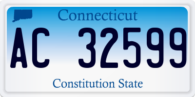 CT license plate AC32599