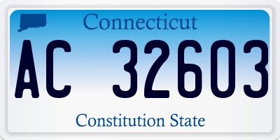 CT license plate AC32603