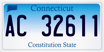 CT license plate AC32611