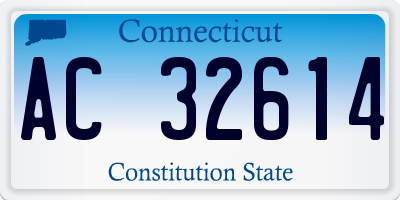 CT license plate AC32614