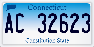 CT license plate AC32623