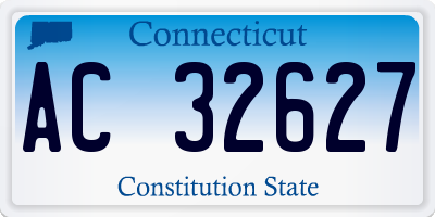 CT license plate AC32627