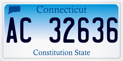 CT license plate AC32636