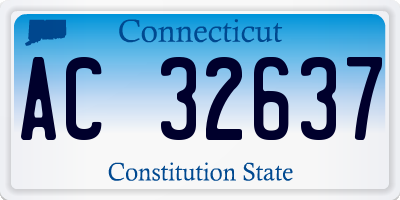 CT license plate AC32637