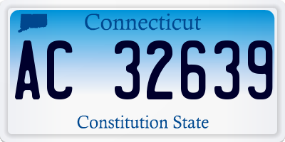 CT license plate AC32639