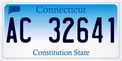 CT license plate AC32641