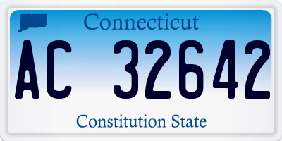 CT license plate AC32642