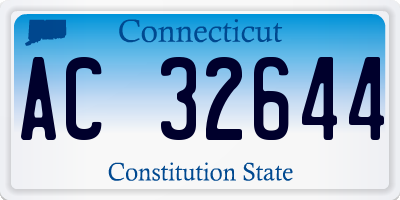 CT license plate AC32644