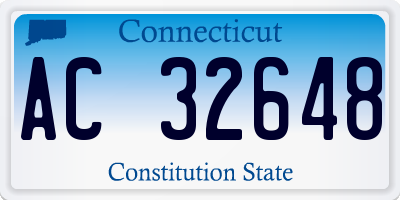CT license plate AC32648