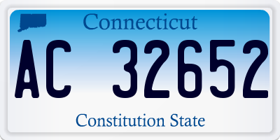 CT license plate AC32652