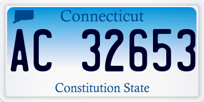 CT license plate AC32653