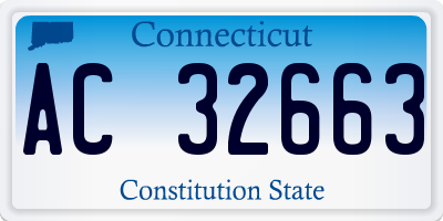 CT license plate AC32663