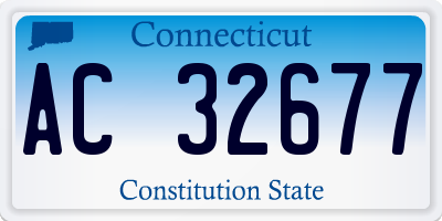 CT license plate AC32677