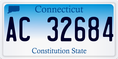 CT license plate AC32684
