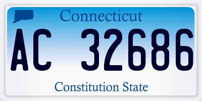 CT license plate AC32686