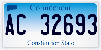 CT license plate AC32693