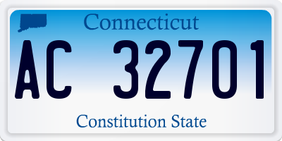 CT license plate AC32701