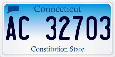 CT license plate AC32703