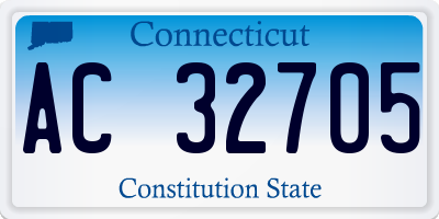 CT license plate AC32705