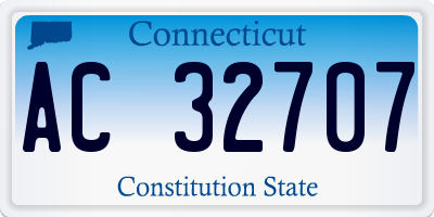 CT license plate AC32707